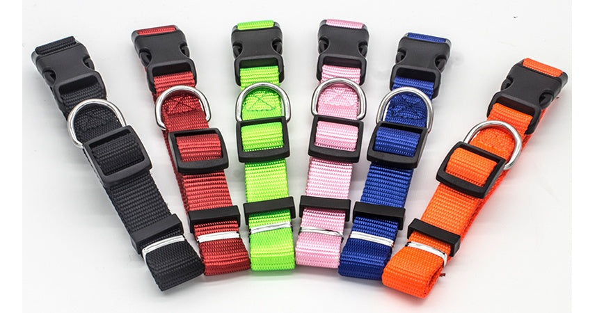 Adjustable Nylon Pet Collar – Soft, Durable & Stylish for Cats & Dogs