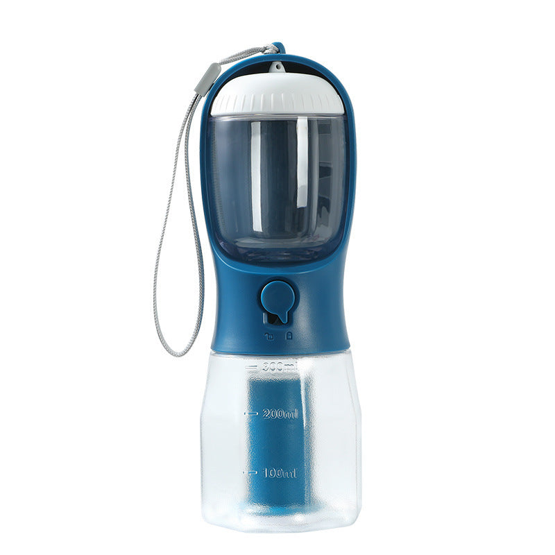 3-in-1 Pet Water Bottle – Feeder, Dispenser & Waste Bag Holder