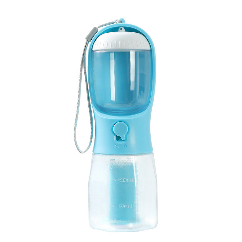3-in-1 Pet Water Bottle – Feeder, Dispenser & Waste Bag Holder