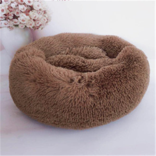 Ultra-Soft Calming Pet Bed – Fluffy Donut for Cats & Dogs (All Sizes)