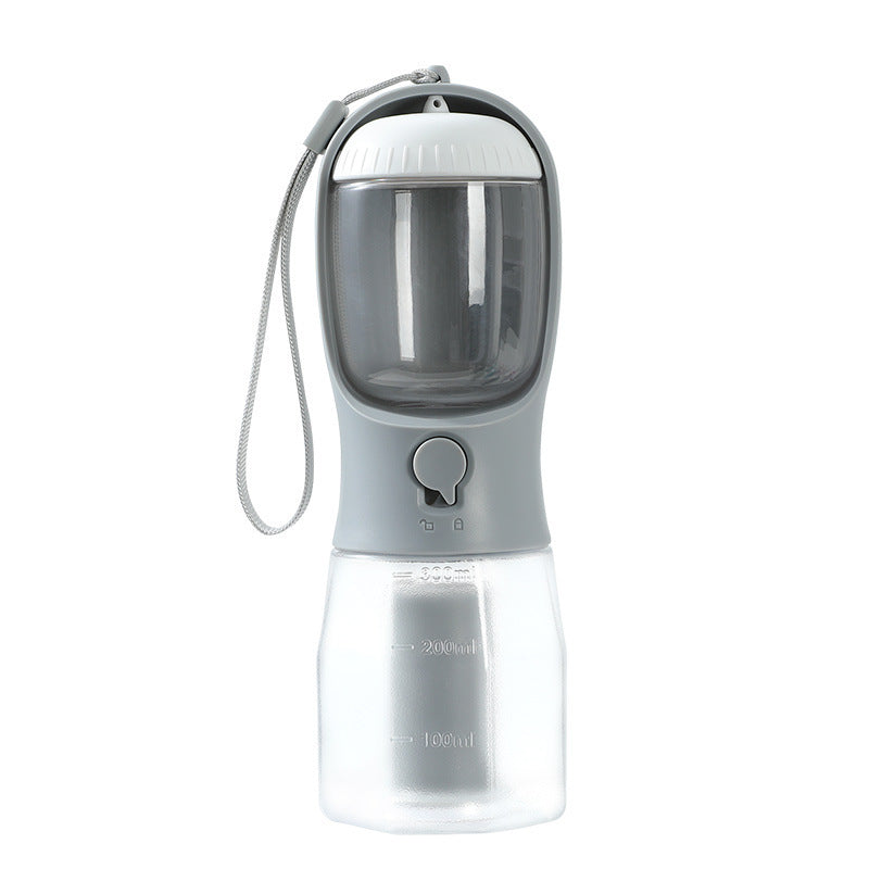 3-in-1 Pet Water Bottle – Feeder, Dispenser & Waste Bag Holder