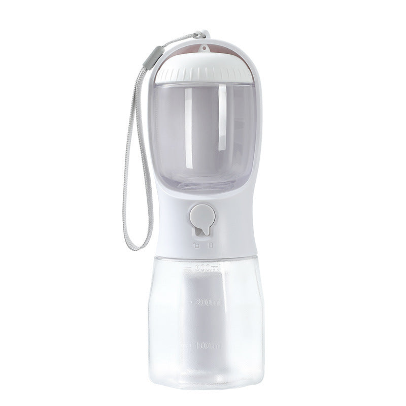 3-in-1 Pet Water Bottle – Feeder, Dispenser & Waste Bag Holder