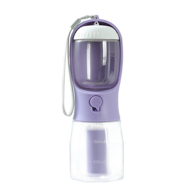 3-in-1 Pet Water Bottle – Feeder, Dispenser & Waste Bag Holder